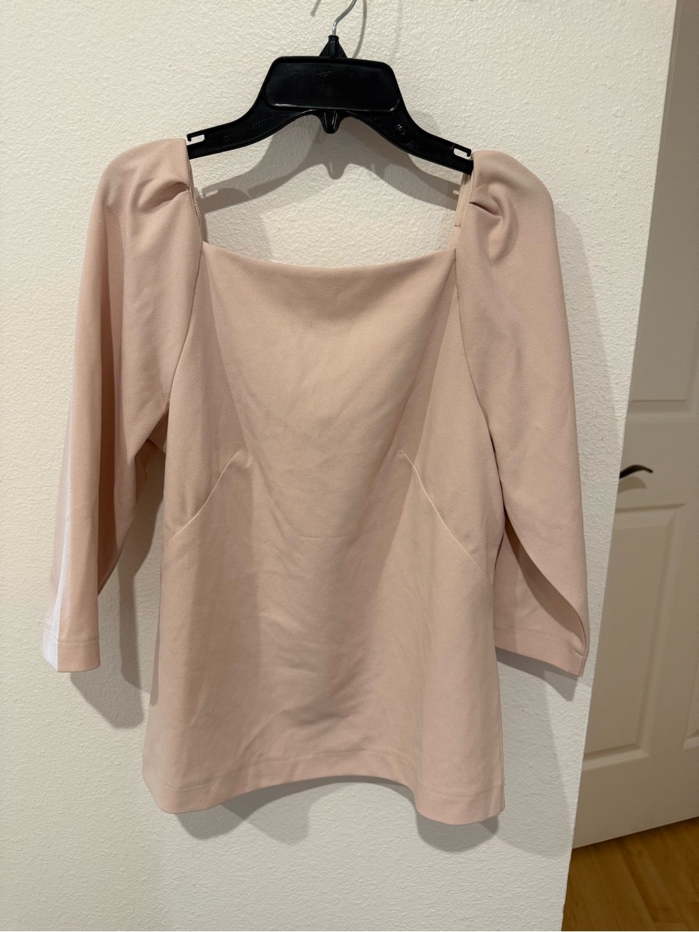 Blush pink three quarter top
